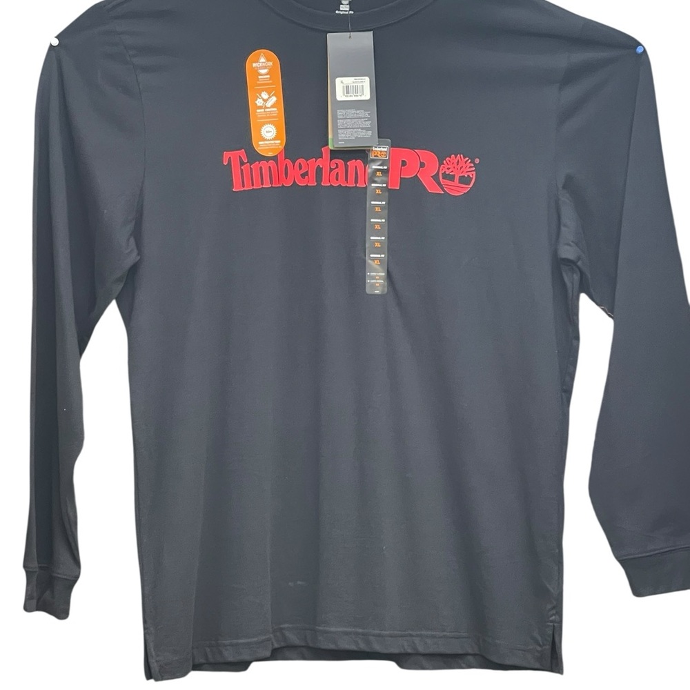 Timberland PRO Men's Long Sleeve Tee in Black and Red